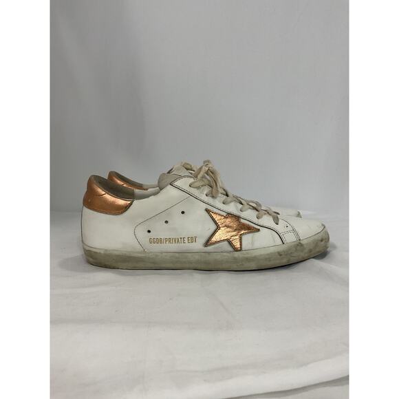 Golden Goose White Super-Star Low Top Sneaker Size 10 - Picture 3 of 5